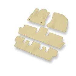 Tappetini auto in velluto per Citroen C4 Picasso I (2007-2013) - tappeti auto beige - DGS Autodywan