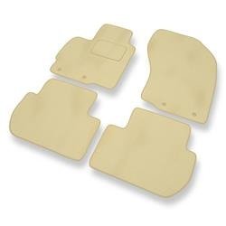 Tappetini auto in velluto per Peugeot 4007 (2007-2012) - tappeti auto beige - DGS Autodywan