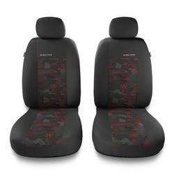 Coprisedili anteriori per Seat Ibiza I, II, III, IV, V (1984-2019) - fodere sedili universali - set coprisedili auto - Auto-Dekor - Elegance 1+1 - rosso