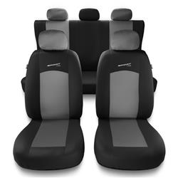 Coprisedili per Seat Ibiza I, II, III, IV, V (1984-2019) - fodere sedili universali - set coprisedili auto - Auto-Dekor - Sport Line - grigio chiaro
