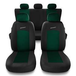 Coprisedili per Seat Ibiza I, II, III, IV, V (1984-2019) - fodere sedili universali - set coprisedili auto - Auto-Dekor - Sport Line - verde