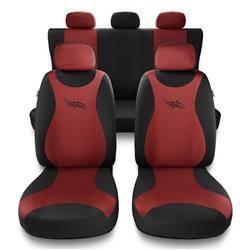 Coprisedili per Seat Ibiza I, II, III, IV, V (1984-2019) - fodere sedili universali - set coprisedili auto - Auto-Dekor - Turbo - rosso