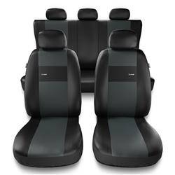Coprisedili per Seat Ibiza I, II, III, IV, V (1984-2019) - fodere sedili universali - set coprisedili auto - Auto-Dekor - X-Line - grigio