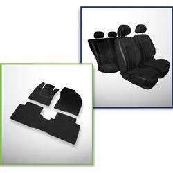 Set: tappetini auto in gomma + tappetino per bagagliaio per Nissan Qashqai  II Crossover (02.2014-05.2021) 