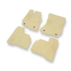 Tappetini auto in velluto per Mercedes-Benz Classe S W221 (versione corta) (2006-2013) - tappeti auto beige - DGS Autodywan