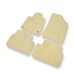 Tappetini auto in velluto per Peugeot 407 (2004-2011) - tappeti auto beige - DGS Autodywan