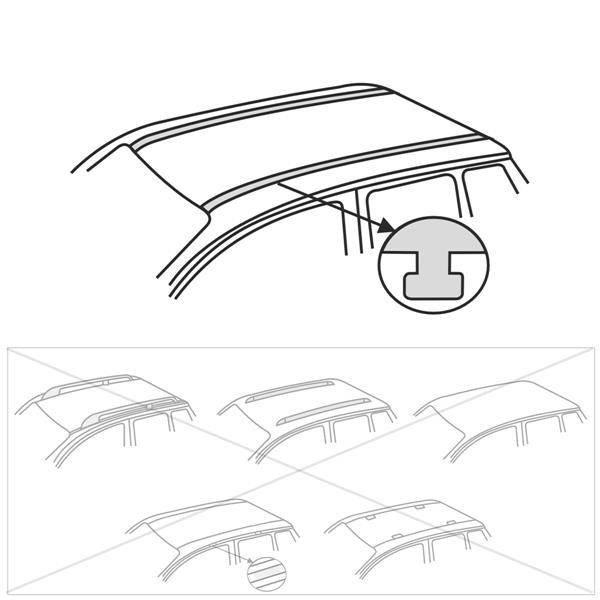 Barre portatutto in alluminio per Chrysler Voyager Monovolume (2001-2008) - portapacchi  auto - portabagagli barre da tetto - Amos - D-T - Dynamic - profilo a T  barre portatutto in alluminio Dromader&Dynamic