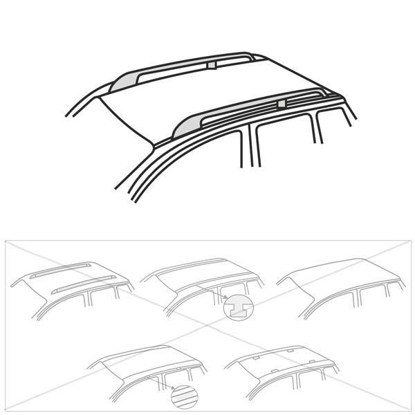 Barre portatutto in alluminio per Fiat Panda II Hatchback (2003-2011) -  portapacchi auto - portabagagli barre da tetto - Amos - β-103 - Dynamic -  con punti di fissaggio di serie barre portatutto in alluminio Beta&Dynamic