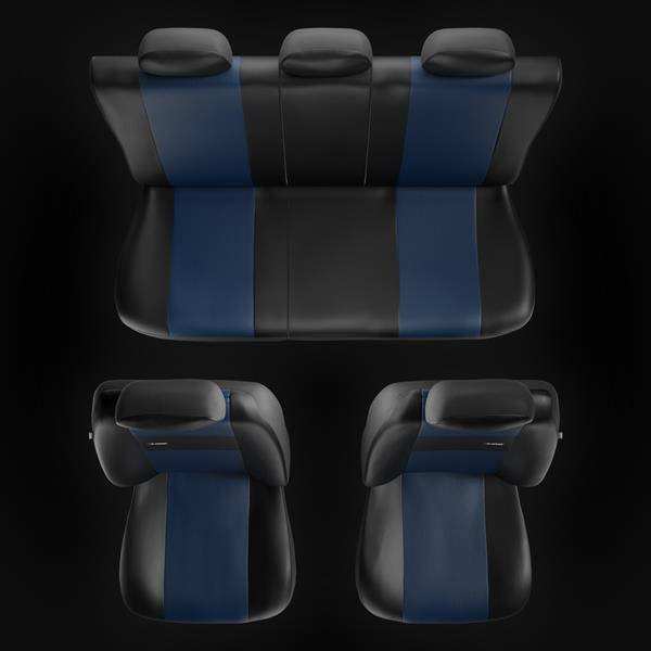 Coprisedili per BMW 2 F22, F45 (2013-2019) - fodere sedili universali - set  coprisedili auto - Auto-Dekor - X-Line - blu blu