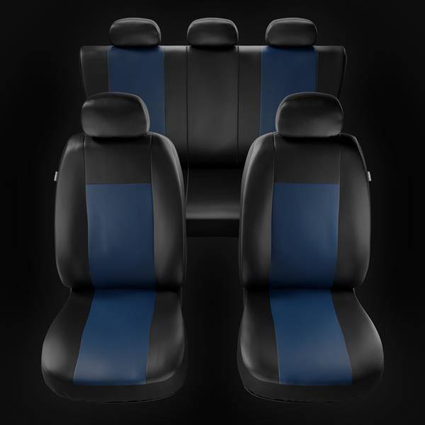 Coprisedili per Fiat Punto Grande, Evo, 2012 (2005-2018) - fodere sedili  universali - set coprisedili auto - Auto-Dekor - Comfort - blu blu