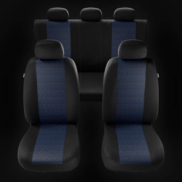 Coprisedili per Ford Fiesta MK5, MK6, MK7, MK8 (1999-2019) - fodere sedili  universali - set coprisedili auto - Auto-Dekor - Profi - blu blu