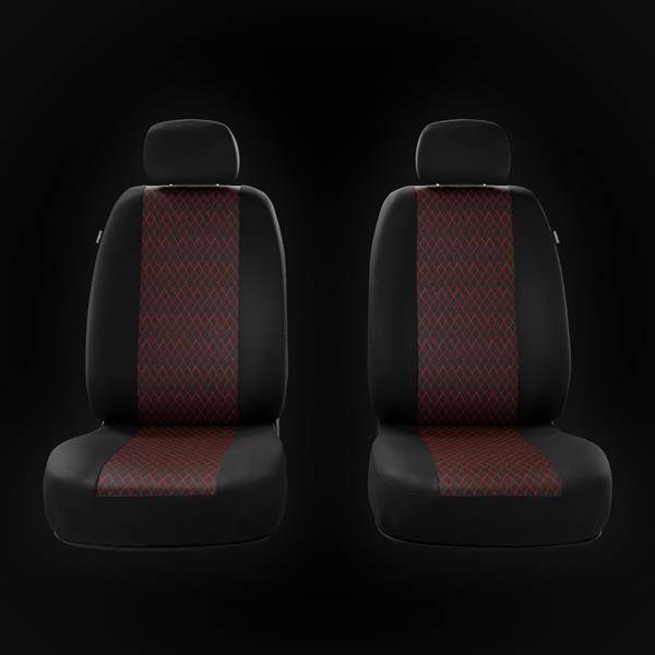 Coprisedili per Ford Fiesta MK5, MK6, MK7, MK8 (1999-2019) - fodere sedili  universali - set coprisedili auto - Auto-Dekor - Tuning - rosso rosso