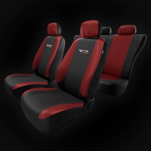 Coprisedili anteriori per Hyundai i30 I, II, III (2007-2019) - fodere  sedili universali - set coprisedili auto - Auto-Dekor - Comfort 1+1 - rosso  rosso