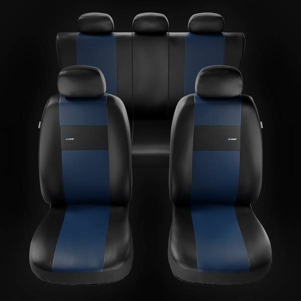 Coprisedili per Kia Stonic (2017-2019) - fodere sedili universali - set  coprisedili auto - Auto-Dekor - X-Line - blu blu