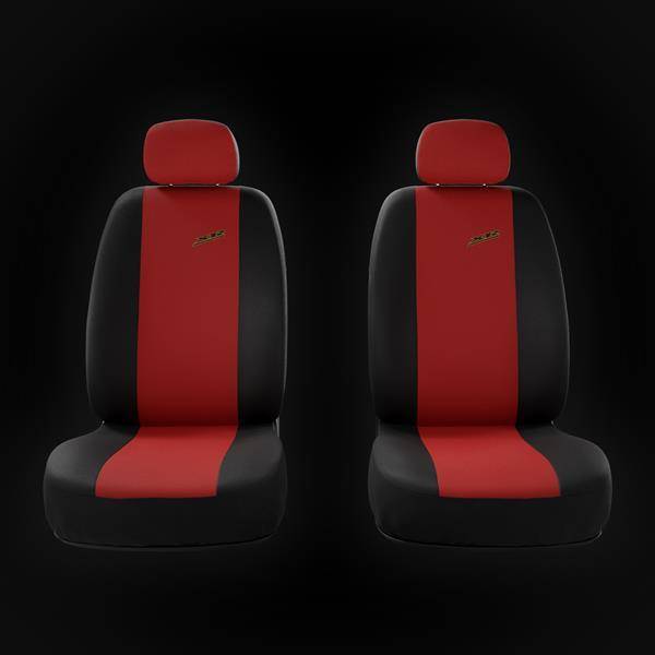 Coprisedili per Lancia Y, Ypsilon I, II, III, IV (1985-2019) - fodere  sedili universali - set coprisedili auto - Auto-Dekor - Sport Line - rosso  rosso