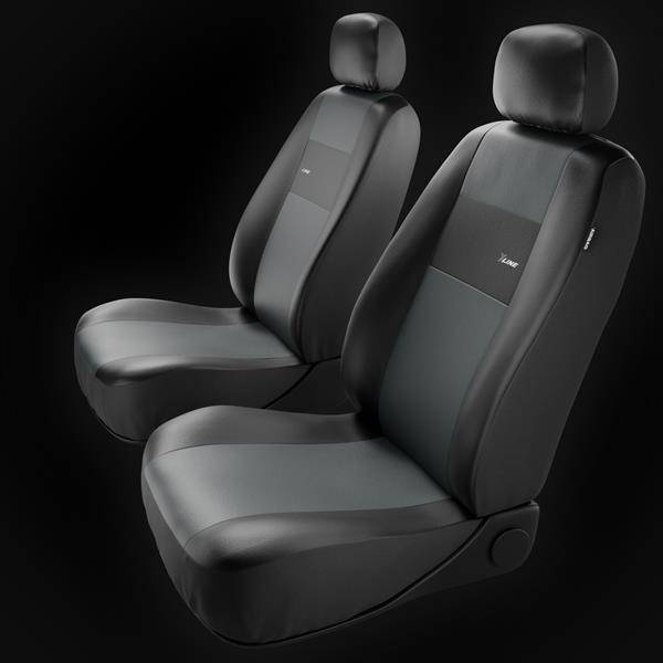 Coprisedili per Mitsubishi Space Star (2014-2019) - fodere sedili universali  - set coprisedili auto - Auto-Dekor - X-Line - grigio grigio