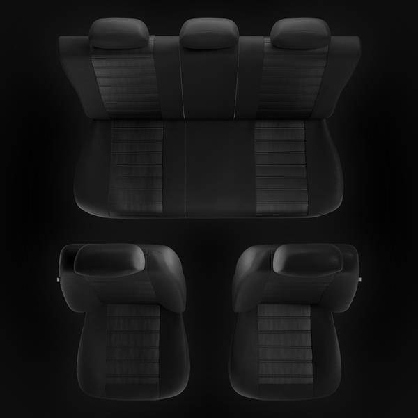 Coprisedili per Nissan Qashqai I, II (2007-2019) - fodere sedili universali  - set coprisedili auto - Auto-Dekor - Modern - MG-1 (nero) MG-1 (nero)