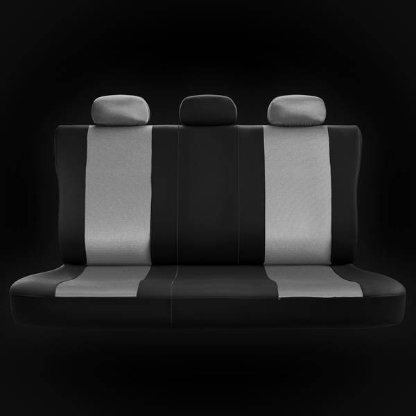 Coprisedili per Nissan Qashqai I, II (2007-2019) - fodere sedili universali  - set coprisedili auto - Auto-Dekor - Sport Line - grigio chiaro grigio  chiaro