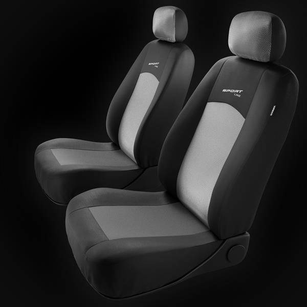 Coprisedili per Nissan Qashqai I, II (2007-2019) - fodere sedili universali  - set coprisedili auto - Auto-Dekor - Sport Line - grigio chiaro grigio  chiaro