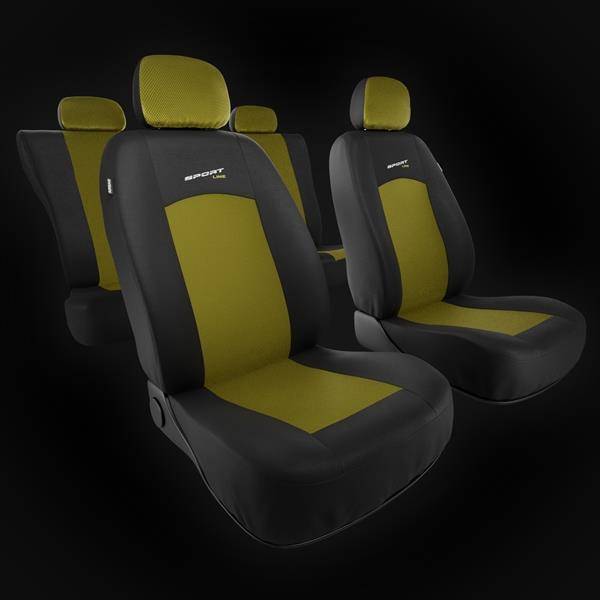 Coprisedili per Smart Forfour I, II (2004-2019) - fodere sedili universali  - set coprisedili auto - Auto-Dekor - Sport Line - grigio scuro grigio  scuro