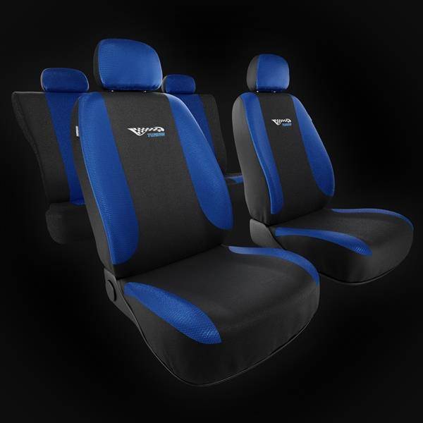 Coprisedili per Smart Forfour I, II (2004-2019) - fodere sedili universali  - set coprisedili auto - Auto-Dekor - X-Line - blu blu