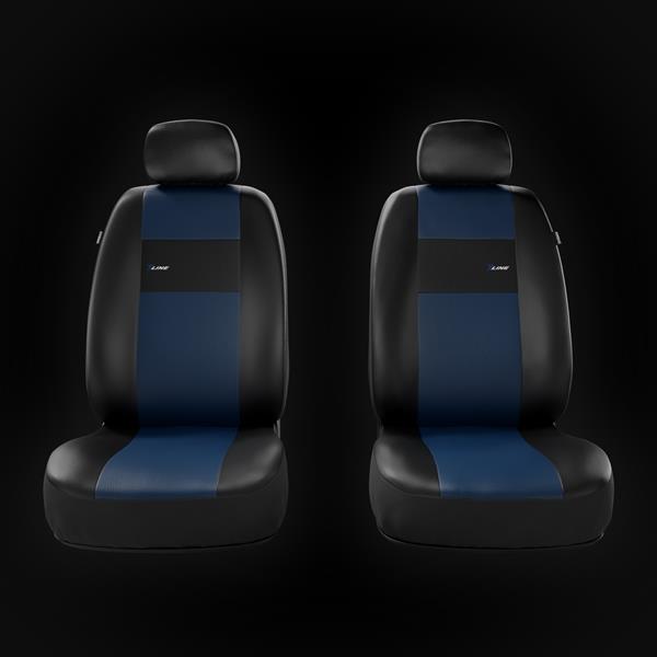 Coprisedili per Smart Forfour I, II (2004-2019) - fodere sedili universali  - set coprisedili auto - Auto-Dekor - X-Line - blu blu