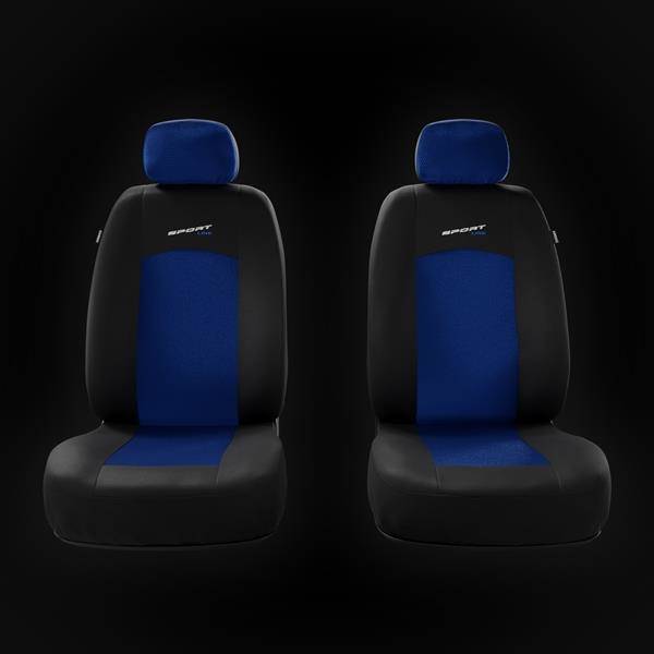 Coprisedili per Toyota Land Cruiser II, III, IV, V, VI, VII (1989-2019) -  fodere sedili universali - set coprisedili auto - Auto-Dekor - Sport Line -  blu blu