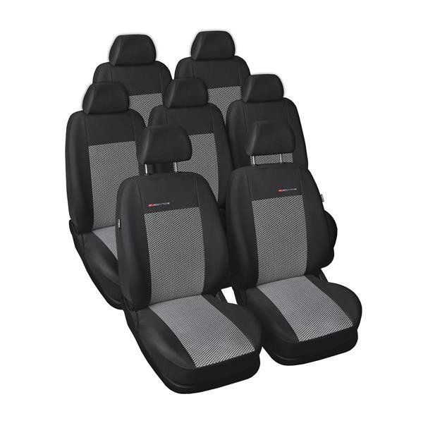 Coprisedili su misura per Seat Alhambra II Van (2010-2020) con seggiolini  nei sedili posteriori - fodere sedili - set coprisedili auto - Auto-Dekor -  Premium - nero nero