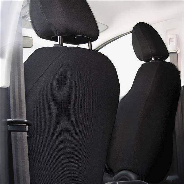 Coprisedili su misura per Seat Alhambra II Van (2010-2020) con seggiolini  nei sedili posteriori - fodere sedili - set coprisedili auto - Auto-Dekor -  Premium - nero nero