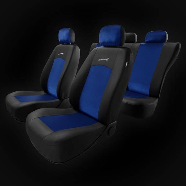 bracciolo Laterale sedili Posteriori sdoppiabili Colore Nero Blu R23S0195 compatibili con sedili con airbag 1998-2009 rmg-distribuzione Coprisedili per SEICENTO Versione
