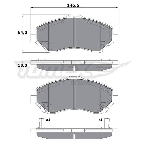Pastiglie freni - Tomex - TX 17-67 (asse anteriore)