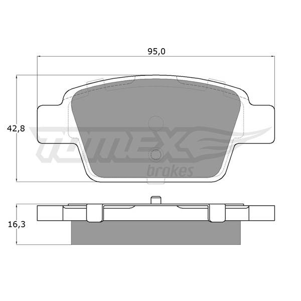 Pastiglie freni per Fiat Multipla Monovolume (1999-2010) - Tomex - TX 12-51  (asse posteriore)