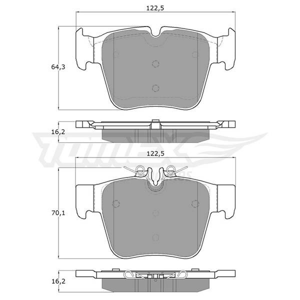 Pastiglie freni per Mercedes-Benz GLC X253 SUV (2015-2022) - Tomex - TX  18-54 (asse posteriore)