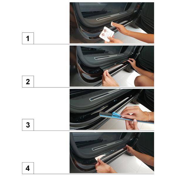 Battitacco Auto Antigraffio Pellicola Carbonio per UP! 5 Porte AA I  2012-2022 - Protezione Accessori Tuning Portiera