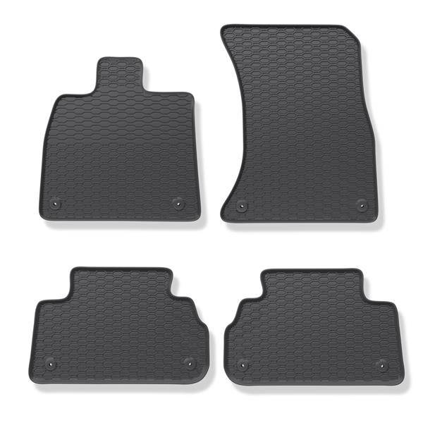 Set: tappetini auto in gomma + tappetino per bagagliaio per Audi Q5 II FY  hybrid SUV (05.2019-.) - Guardliner