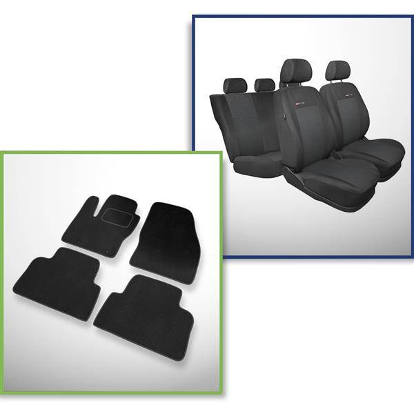Set: tappetini in velluto + coprisedili cuciti su misura per Ford Kuga I SUV  (2008-2012) – serie Elegance P-3