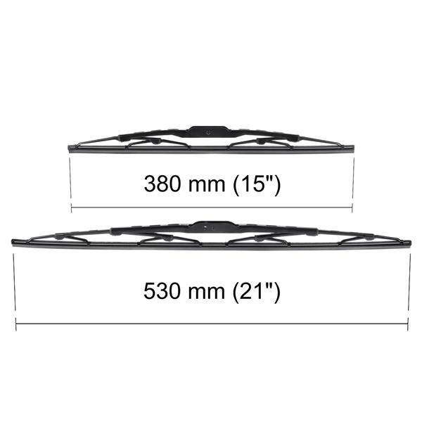 Spazzole tergicristallo anteriori per Honda Jazz II Hatchback  (03.2002-12.2008) - tergicristalli auto - lame tergilunotto - Motgum -  spazzole standard