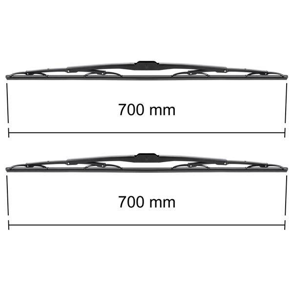 Spazzole tergicristallo anteriori per Scania R Camion (2005-2019) -  tergicristalli auto - lame tergilunotto - Motgum - spazzole standard