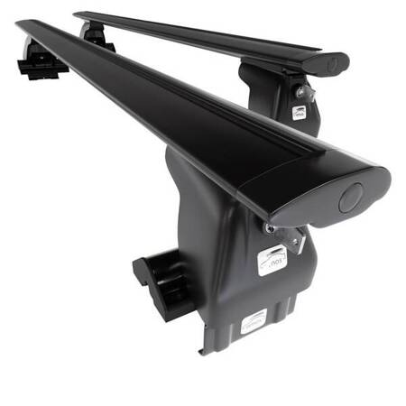 Barre portatutto in alluminio per Ford Focus mk I Station Wagon (1998-2004) - portapacchi auto colore nero - portabagagli barre da tetto - Amos - D-4 - Dynamic - senza punti di fissaggio di serie