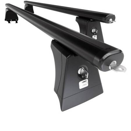 Barre portatutto in alluminio per Opel Vectra C Caravan (2003-2008) - portapacchi auto colore nero - portabagagli barre da tetto - Amos - β-102 - Aero - con punti di fissaggio di serie