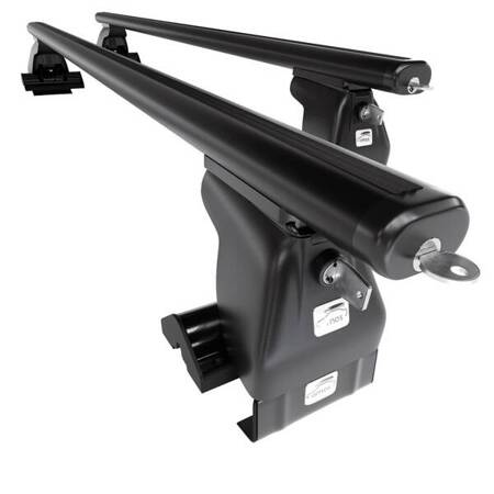 Barre portatutto in alluminio per Toyota Land Cruiser 100 SUV (2002-2007) - portapacchi auto colore nero - portabagagli barre da tetto - Amos - D-1 - Aero - senza punti di fissaggio di serie