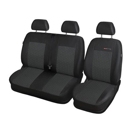 Coprisedili su misura per Peugeot Partner II Van (2008-2019) sedile del guidatore e sedile doppio - fodere sedili - set coprisedili auto - Auto-Dekor - Elegance - P-1