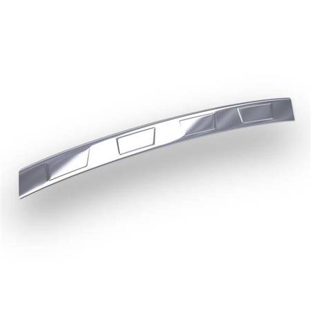 Protezione per paraurti posteriore in acciaio per Hyundai Tucson III TL SUV (5 porte) - (2015-2018) - Croni - 4 Trapezi - argento (lucido)