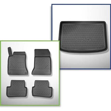 Set: tappetini in TPE + tappetino per bagagliaio per Mercedes-Benz Classe A W176 Hatchback (09.2012-04.2018) - Aristar - Cool liner