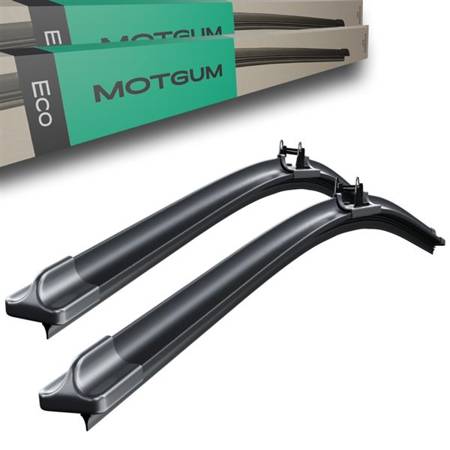 Spazzole tergicristallo anteriori per Seat Leon II Hatchback (07.2005-12.2012) - tergicristalli auto - lame tergilunotto - Motgum - spazzole piatte ECO