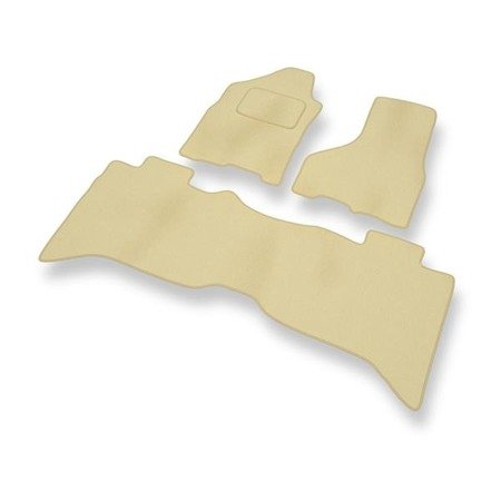 Tappetini auto in velluto per Dodge RAM IV (2009-2018) - tappeti auto beige - DGS Autodywan